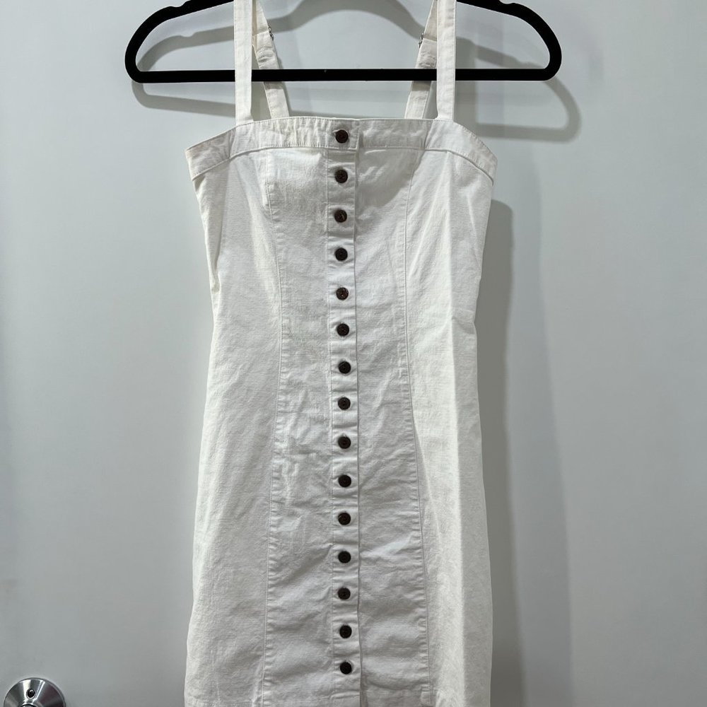 White button down dress